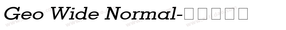 Geo Wide Normal字体转换